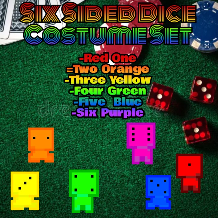 Six Sided Dice Costume Set