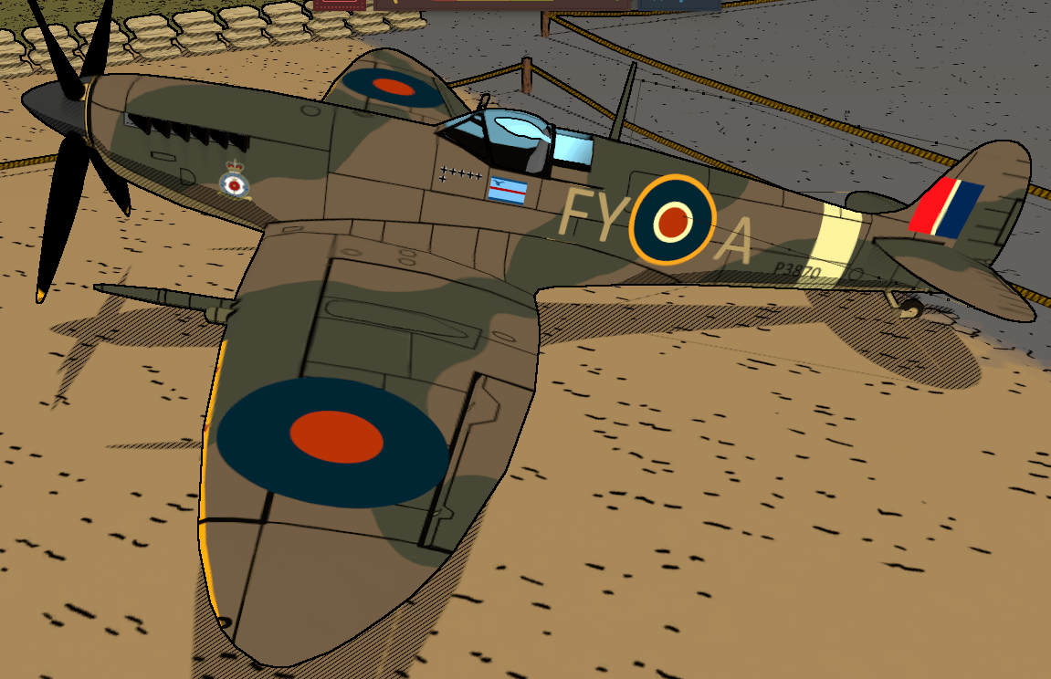 Spitfire 611. Squadron Skins (BoB) A-D (Bearguard)