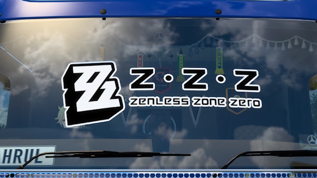 Mercedes Actros MP4 Zenless Zone Zero Window Sticker