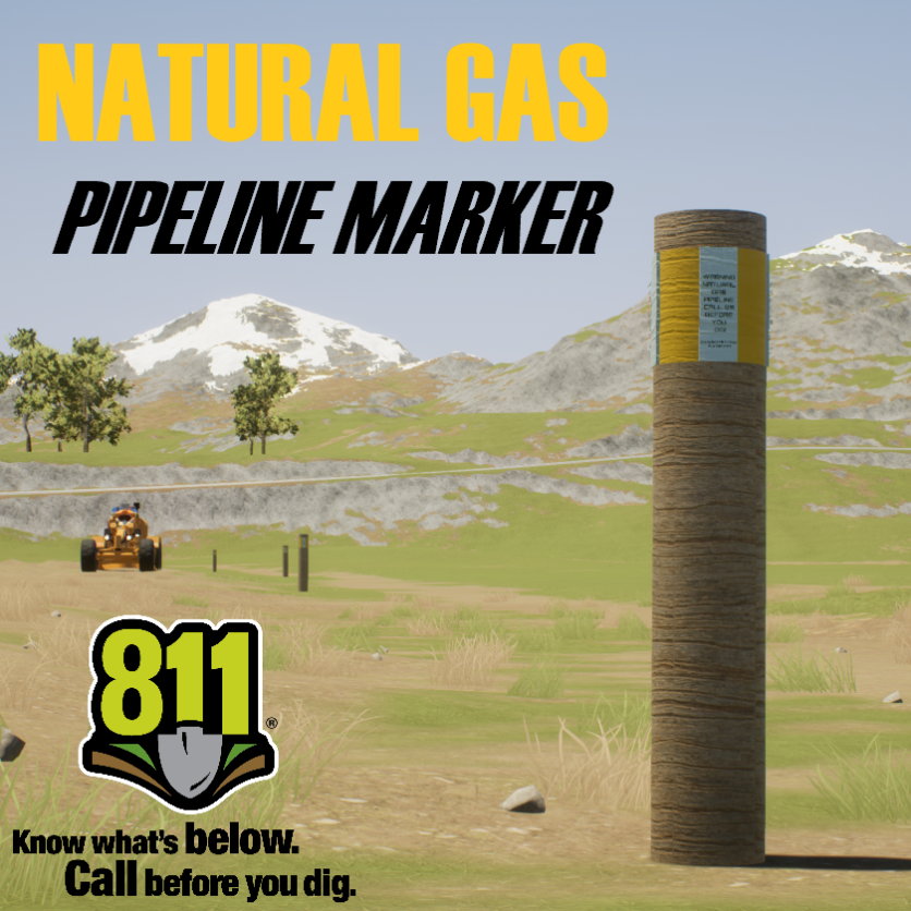 Natural Gas Pipeline Marker