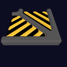 Scifi Caution Floor Border Right Corner