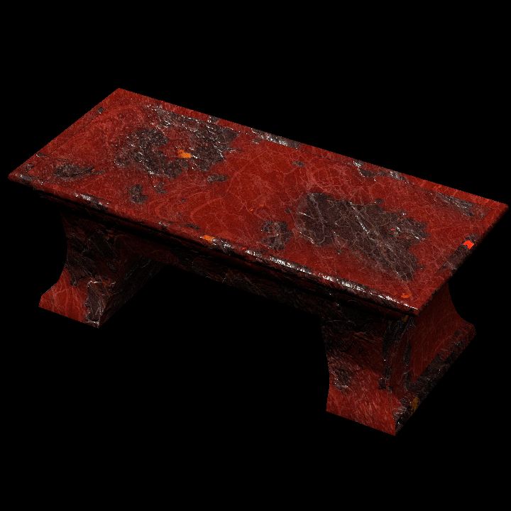 Table, Red Obsidian