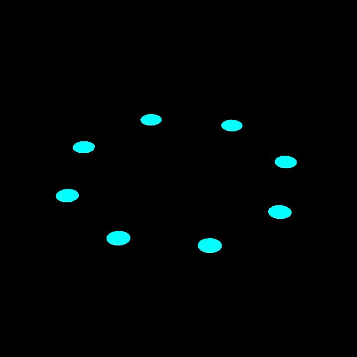 Circle of lights - blue