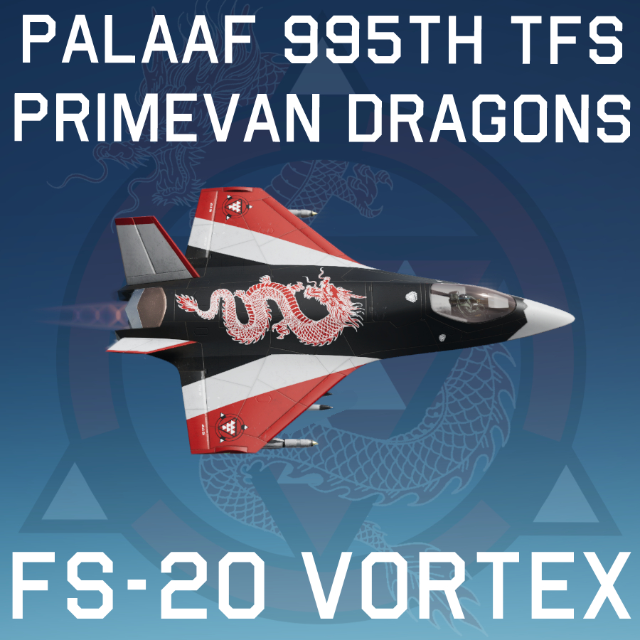 PALAAF 995th Tactical Fighter Squadron "Primevan Dragons" FS-20 Vortex 1108 "The Sixth Dragon" preview