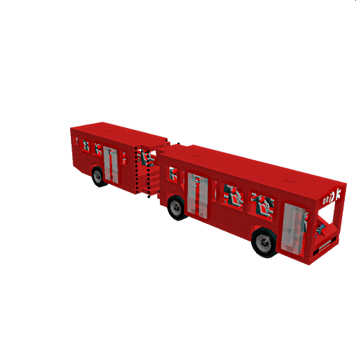 realistic articulating bus preview
