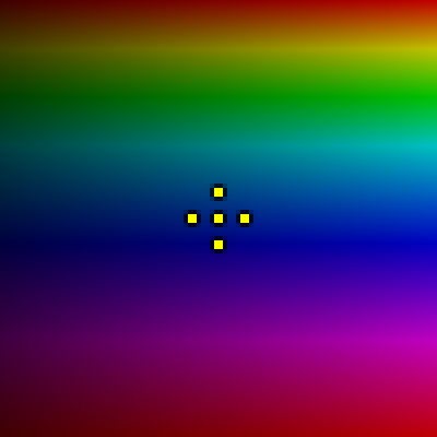 Yellow 5-Dot Crosshair