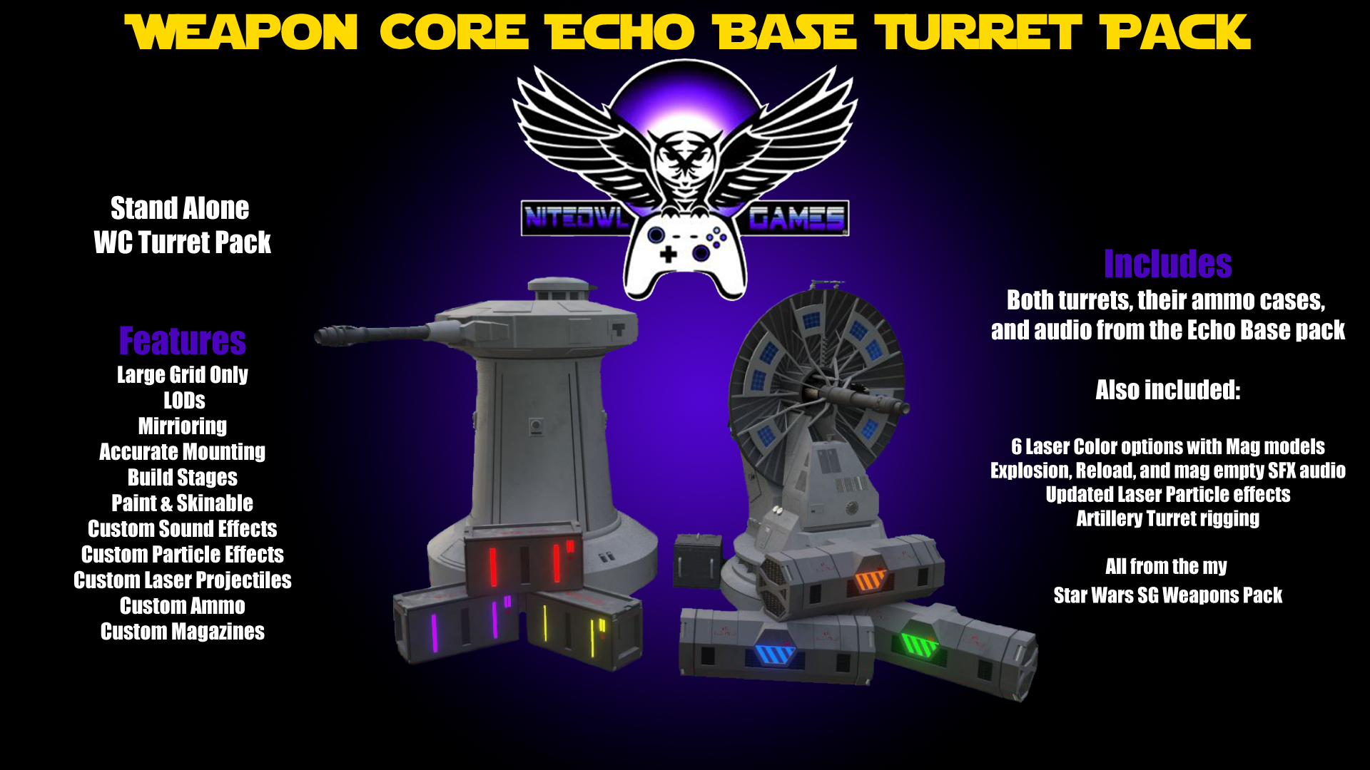 NiteOwl Echo Base WC Turrets