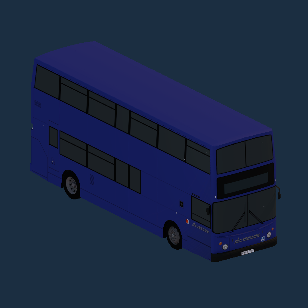 Dennis Trident ALX400 - Nu-Venture Blue (replacement bumper)