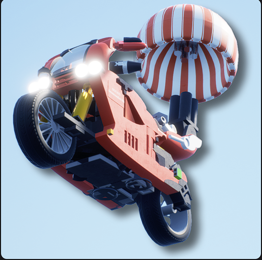 Tom Cruise parachute bike