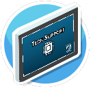 Blue Room Sign - Tech Support