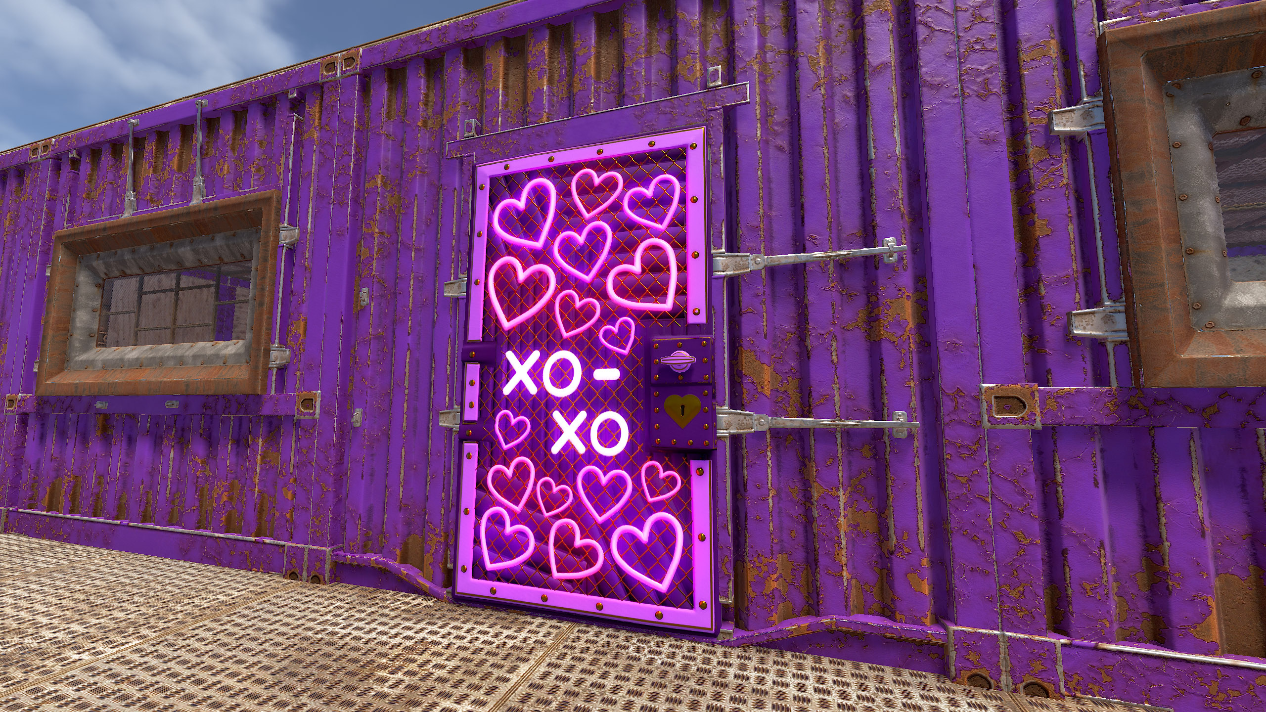 Neon Hearts Sheet Metal Door thumbnail 7