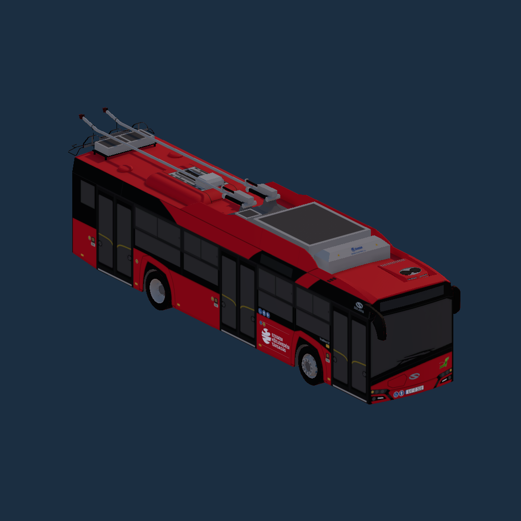 Solaris Trollino 12 IV (Skoda) SZKT logó piros (red)