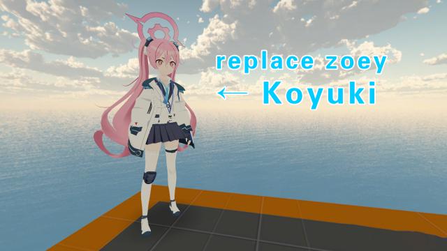 Blue Archive Koyuki（蔚蓝档案 黑崎小雪）replace zoey