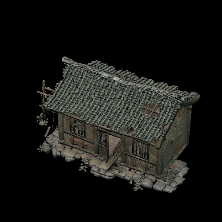 Abandoned hut ruin