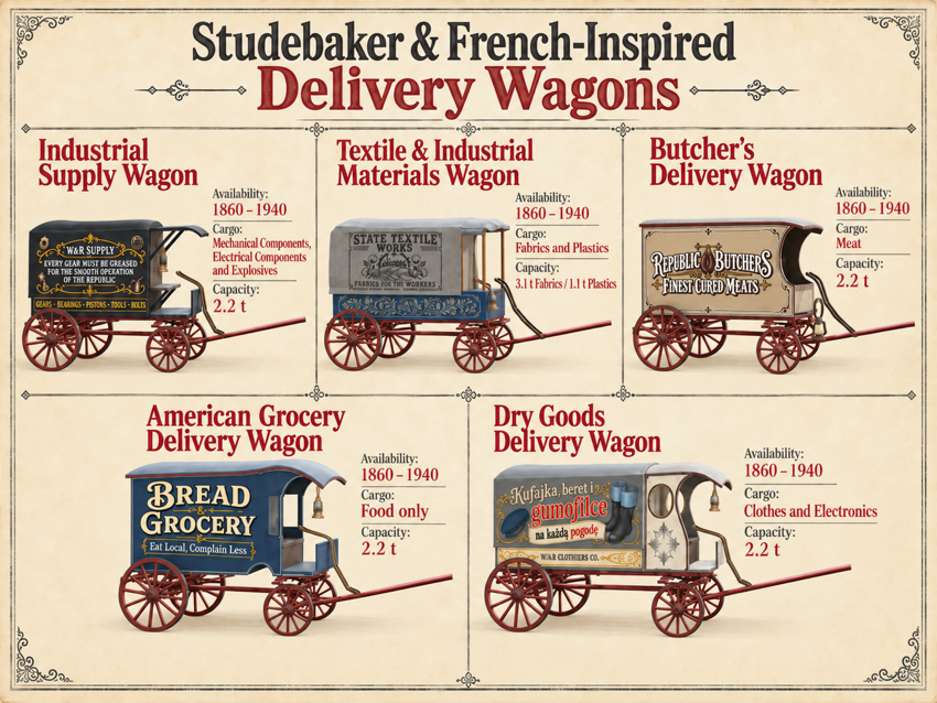 Studebaker & French-Inspired Delivery Wagons