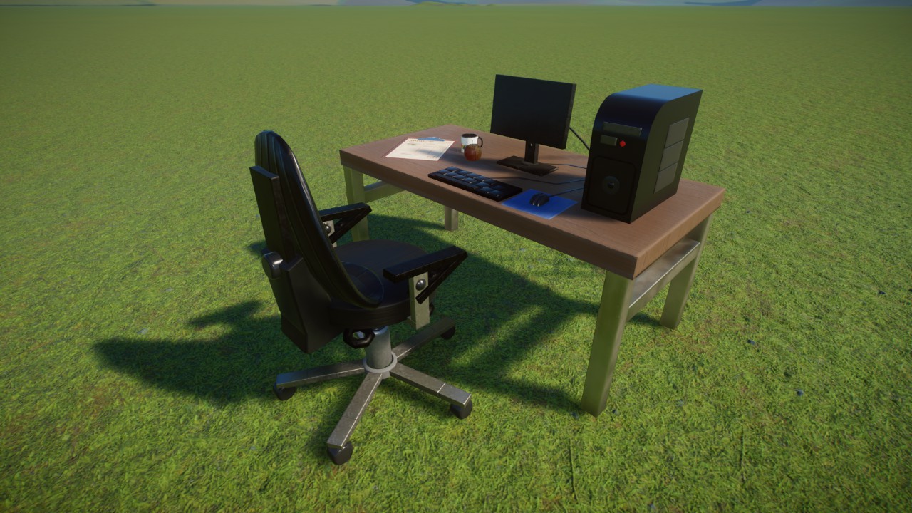 Computer Desk with Office Chair