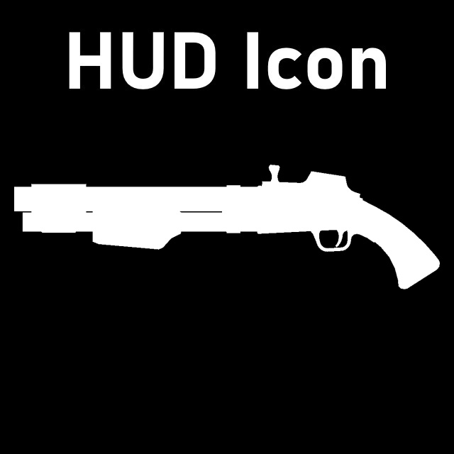 Team Fortress 2 - The Reserve Shooter HUD Icon (Chrome Shotgun)