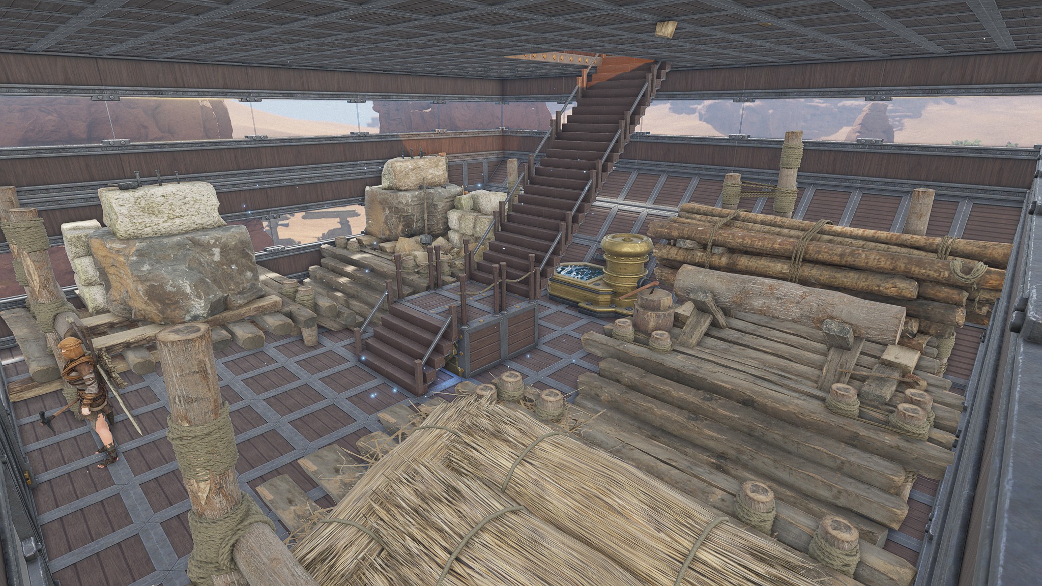 实用隔空挖矿船 – Soulmask Mod