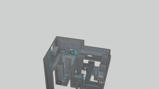 The four buttons and cubes