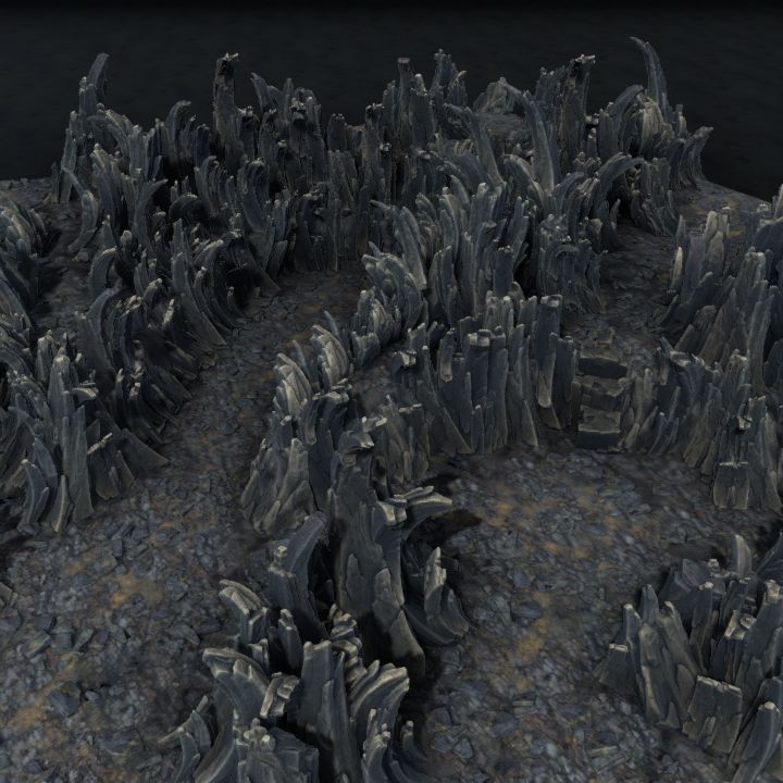 shadowfell - claw rock landscape - basic variant, 50x50