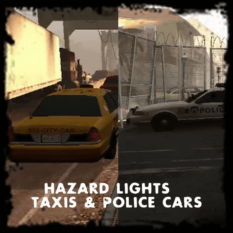 Hazard Lights - Taxis and Police Cars