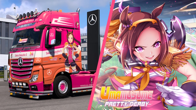 Mercedes Actros MP4 Sakura Bakushin O - Uma Musume: Pretty Derby Skin