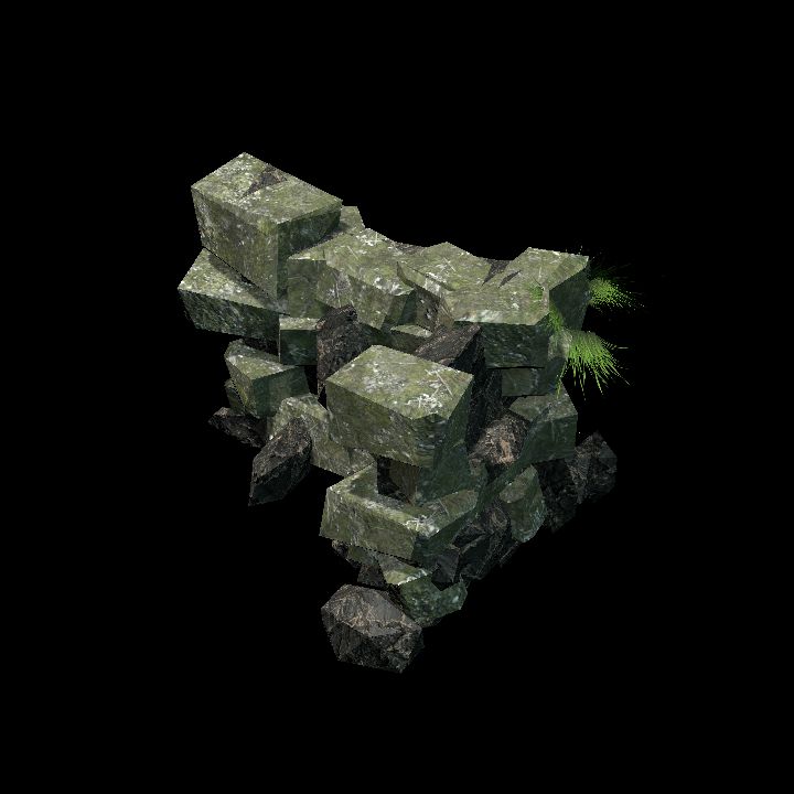 Jungle Ruins - Wall corner 1 B 