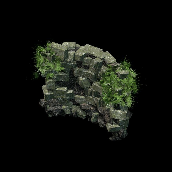 Jungle Ruins - Wall curve 2 A