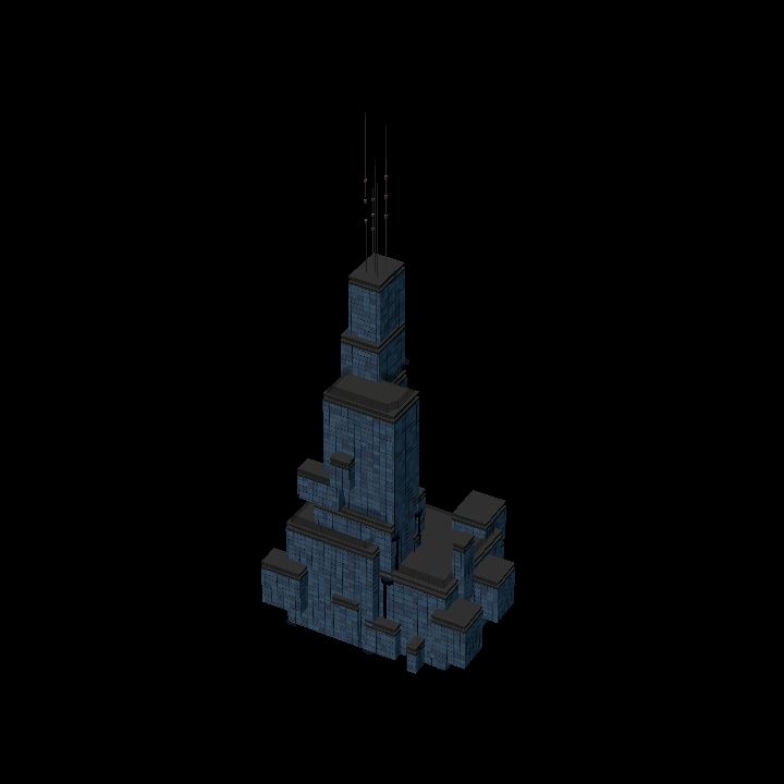 Low Poly Scifi Towers I 4