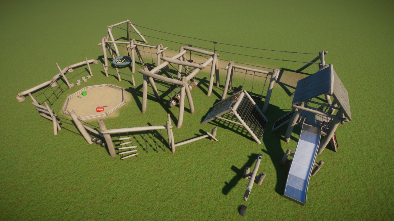 Wooden Playground Equipment (expanded)