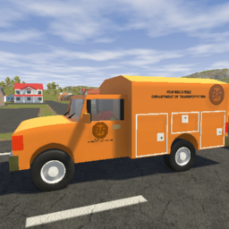 DOT Work truck covered