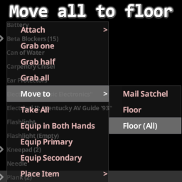 Move All To Floor – Project Zomboid Mod