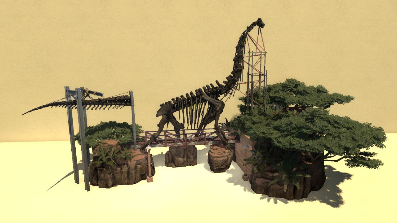 Dinoland USA Brachiosaurus Skeleton (with Bridge!)