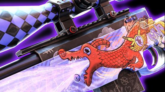 AWP l Doodle Lore (DRAGON GLITTER) blue