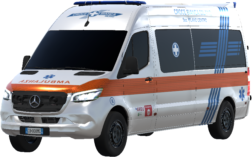 Croce Bianca Milano - Ambulanza MB Sprinter con barra