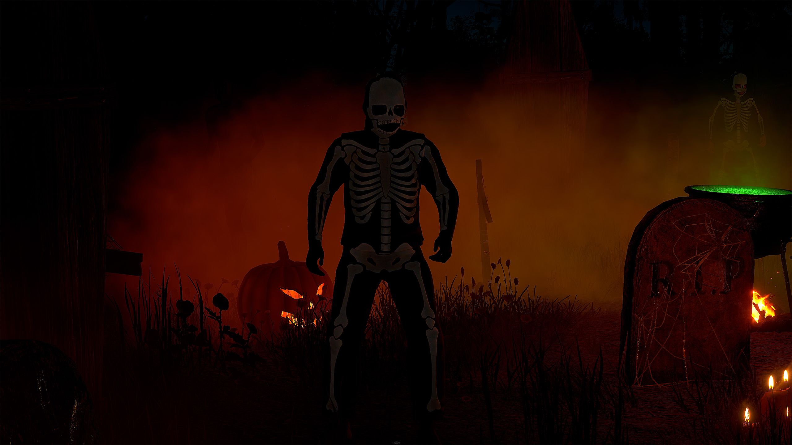 Skeleton Costume Burlap Shirt thumbnail 8