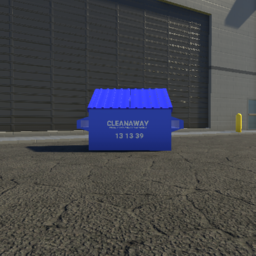 Cleanaway Dumpster Blue Lid (Carboard) (Built for Cleanaway Hino Truck)