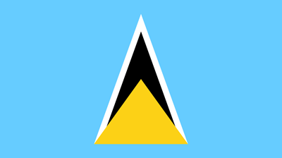 The flag of Saint Lucia