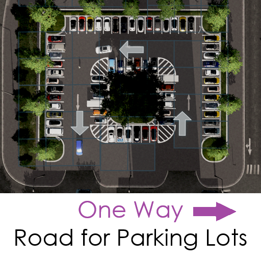 One-Way Road for Parking Lots
