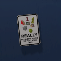 Really No Objects Sign
