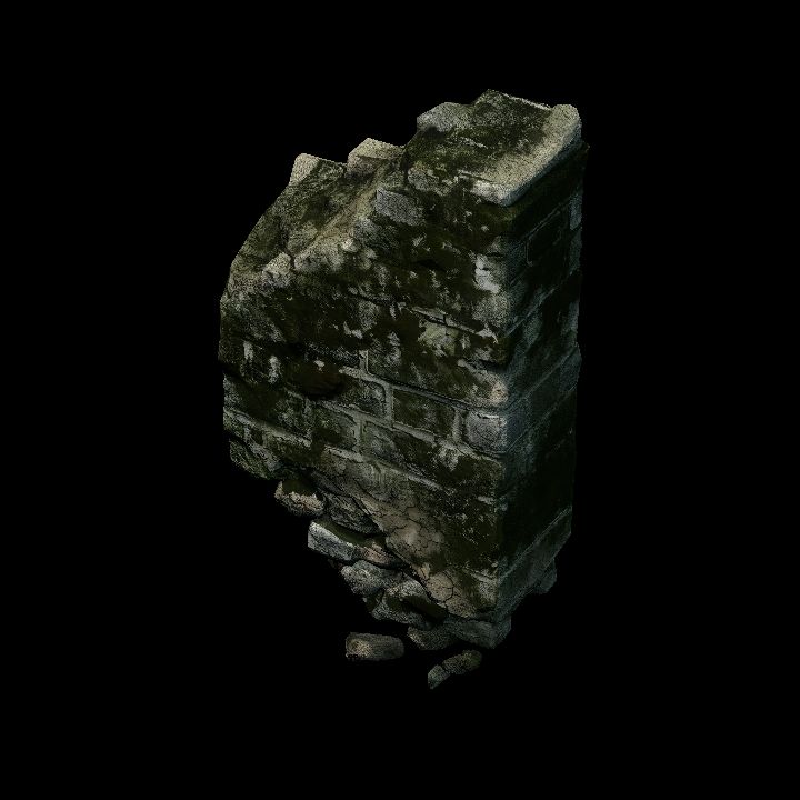 Crumbling Stone Column