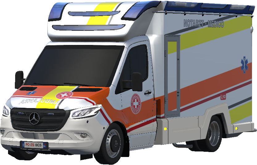 Croce Bianca Bolzano / Weisses Kreuz Bozen - Ambulanza / Rettungswagen ALS (Medico / Notarzt) MB Tigis