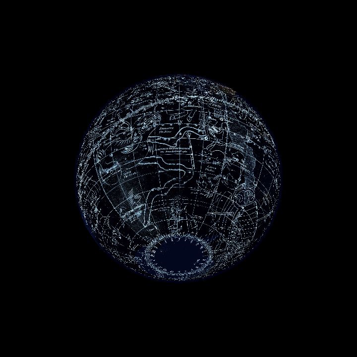 Mercator map of stars skybox (animated)