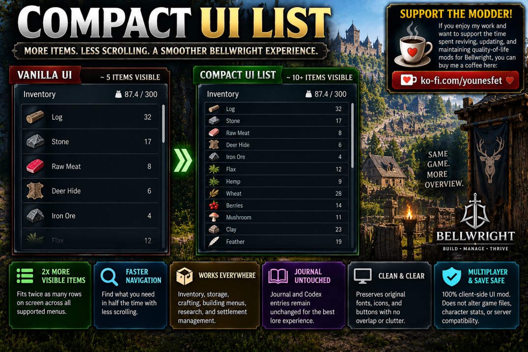 Compact UI List preview