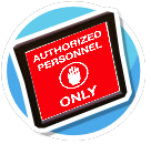 Signs Authorized Only Square