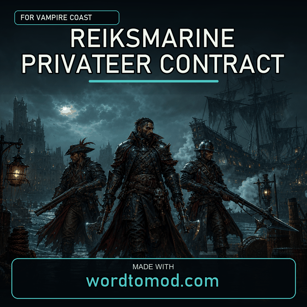 Reiksmarine Privateer Contract for Vampire Coast