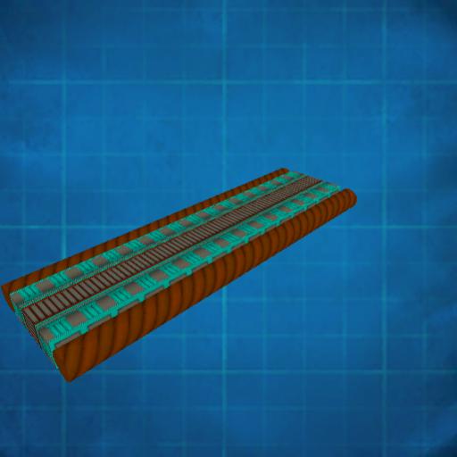 Rail Line XVI: Cyan/Aqua II