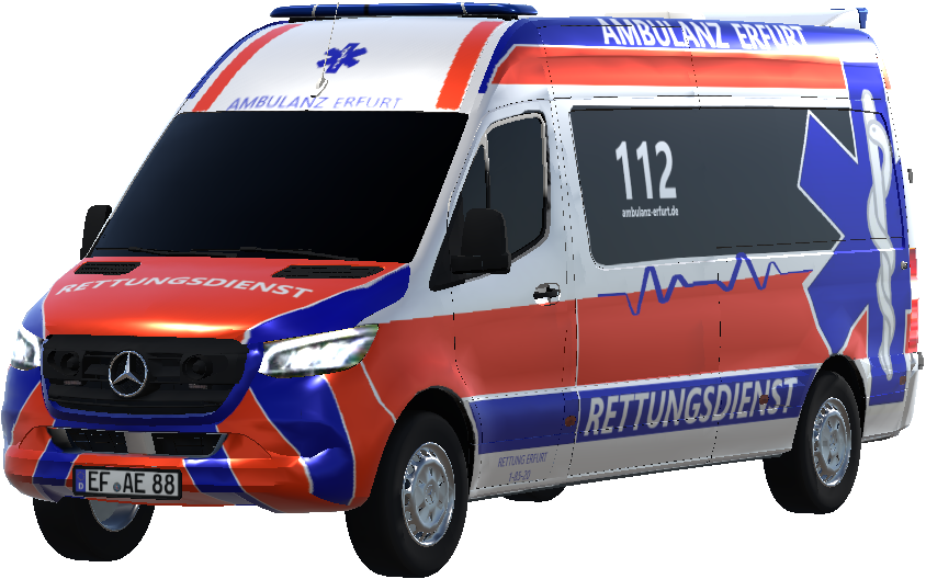 KTW (Krankentransportwagen) Ambulanz Erfurt - Gemeinnützige Rettungsdienst und Katastrophenschutz GmbH