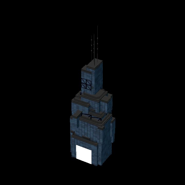 Low Poly Scifi Towers E 4 