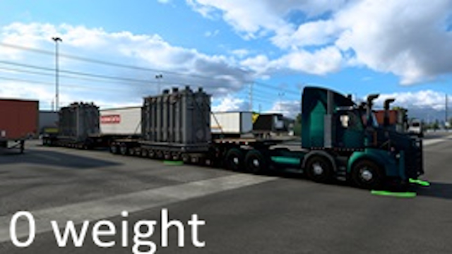 Zero Cargo and Trailer Weight - ATS 1.61 preview